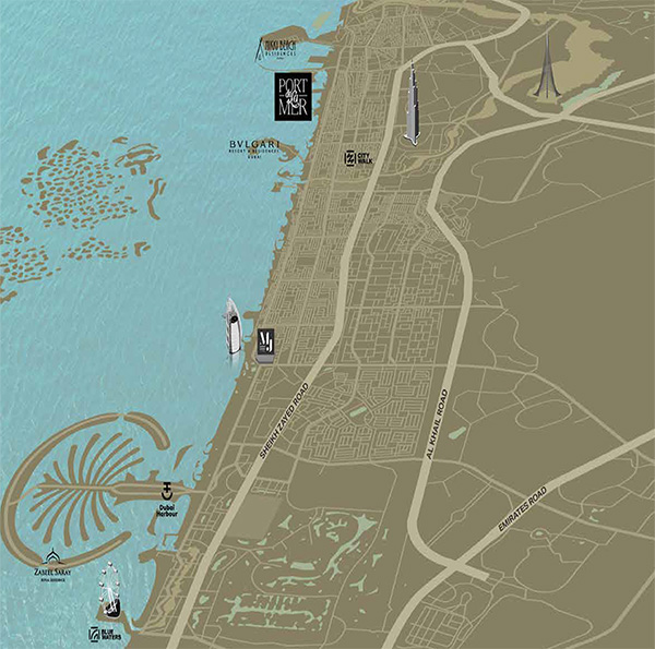 Meraas Port de La Mer Beach Residences Master Plan